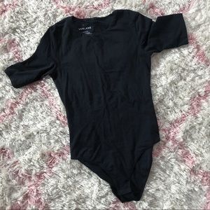 NWOT Everlane Black Short Sleeve Bodysuit Small